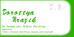 dorottya mrazik business card